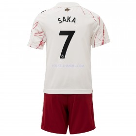 Barn Fotballdrakter Arsenal Saka 7 Borte 2020-21 Kortermet